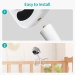 Baby Monitor with Camera and Audio, 2.8" Video Baby Monitor with Secure Transmission No WiFi, Night Vision, Temperature Sensor, Two-Way Talk, Al Off-Lens Detection, Feeding Reminder - Image 11