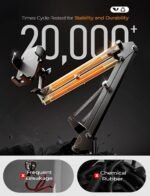 LISEN Gooseneck Phone Holder for Bed Desk [3rd Upgrade] Cell Phone Stand for Desk Bed Gaming Accessories,Gifts for Men Seniors Tech Magic Arm Mount for Recording Filming Laying Down Flexible Arm Clamp - Image 3