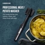 FARBERWARE Nylon Meat and Potato Masher – 5-Blade Ground Meat Chopper, Heat-Resistant to 450°F, Safe for Nonstick Cookware, Ergonomic Handle, 10-Inch, Dishwasher-Safe, Black - Image 3