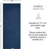 Yoga Towel, Non Slip Hot Yoga Mat Towel with Corner Pockets, 100% Microfiber, Mat-Sized 24" x 72", Sweat Absorbent, Perfect for Hot Yoga, Bikram, Pilates and Yoga Mats (Midnight Blue) - Image 3