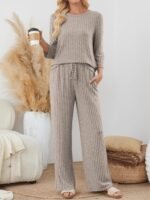 LILLUSORY Womens 2 Piece Lounge Sets Pajamas Matching Outfits 2026 3/4 Sleeve Fall Clothes Vacation Comfy Casual Sweatsuits - Image 3