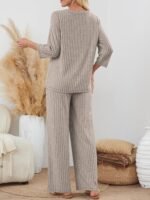 LILLUSORY Womens 2 Piece Lounge Sets Pajamas Matching Outfits 2026 3/4 Sleeve Fall Clothes Vacation Comfy Casual Sweatsuits - Image 5