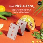 OTOTO Pick-a-Taco Taco Holders Set of 2 - Cool Kitchen Gadgets, Cute Kitchen Accessories, Taco Tray, Taco Shell Holder, Taco Stand, Cards White Elephant Gifts, Kitchen Gifts, Funny Gifts - Image 3