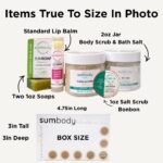 Sumbody USA Made Mini Self Care Gift Set - (6pcs) Men, Women, Teens, All Natural Aromatherapy Body Care Set Skin Care Box, Spa Baskets, Relaxation, Pampering, Christmas Holiday Appreciation Gifts - Image 3