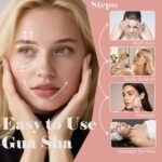 Jade roller and gua sha, facial roller, women's skincare tool, self-care gift, face, eye, neck massager, relieves fine lines and wrinkles, aventurine, opal, rose quartz - Image 5