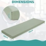 MABOZOO 2 Inch Thick Yoga Mat, 72''x24'x2" Foldable Extra Thick Exercise Mat Gymnastics Mat with PU Leather, Padded Yoga Mat Fitness Mat for Yoga, Pilates, Stretching - Image 4