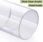 4 Pack Acrylic Qtip Holder Dispenser for Cotton Swabs, Balls, Pads, Floss Picks- Small Clear Acrylic Canister Apothecary Jar Set, Bathroom Essentials Accessories Decor, Vanity Makeup Storage Organizer - Image 8