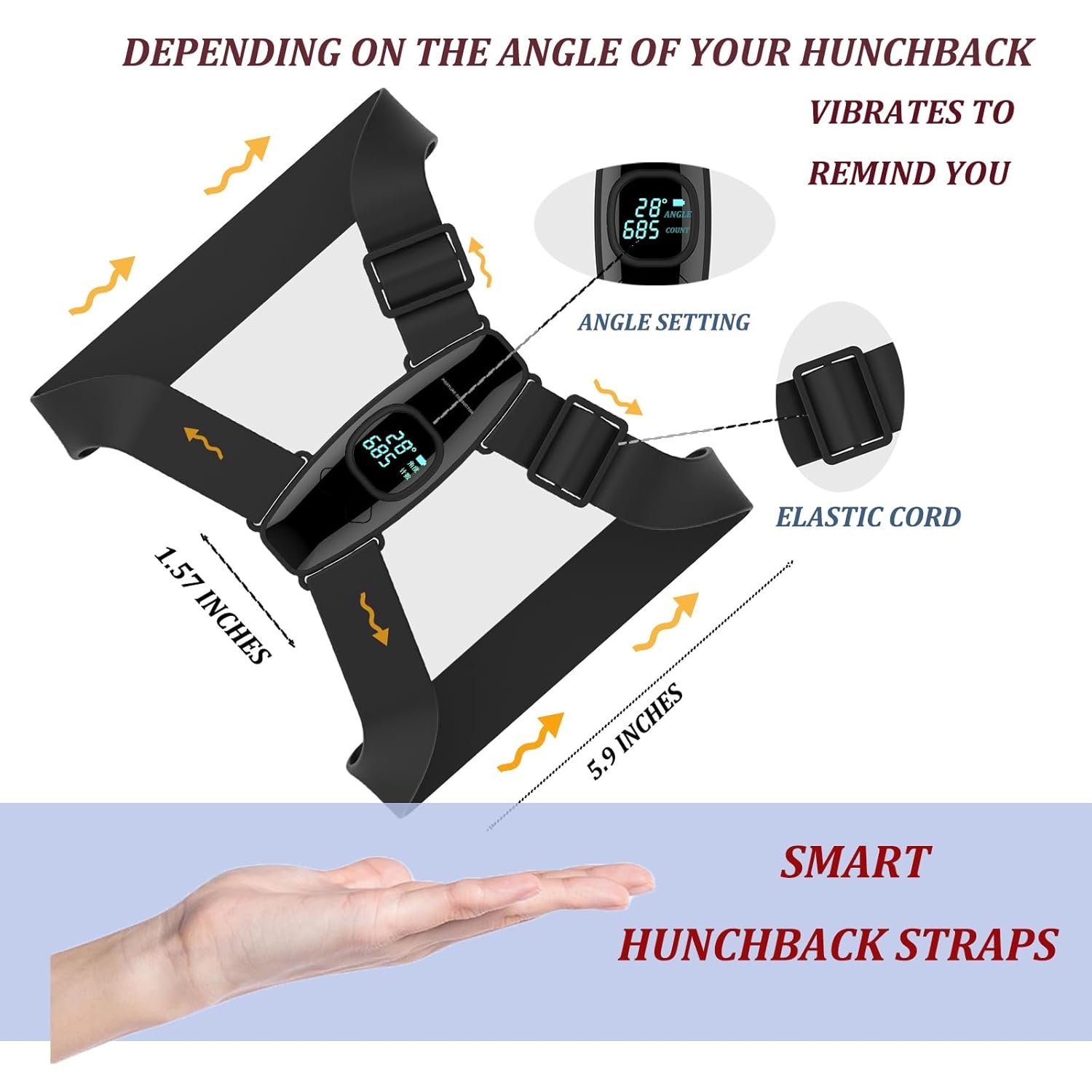 Upgraded Smart Posture Corrector Adjustable Posture Correction Angle with Vibration Posture Reminder Correct Hunchback Posture Correction Back Posture Monitor Hunchback Smart Corrector - Image 5