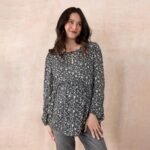 Motherhood Maternity Women's Long Sleeve Empire Waist Keyhole Woven Pregnancy Blouse - Image 6