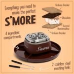 Nostalgia Tabletop Indoor Electric S'mores Maker - Smores Kit With Marshmallow Roasting Sticks and 4 Trays for Graham Crackers, Chocolate, and Marshmallows - Movie Night Supplies - Brown - Image 5