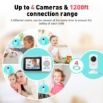 Upgrade Video Baby Monitor,WiFi Baby Camera,2.8" Display and App Control,1200ft Long Range,2 Way Talk,Auto Night Vision,Sound Alert,VOX,Temperature Sensor 5 Lullabies Feeding Remind,Home Use - Image 5
