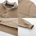 PJ PAUL JONES Men's Quarter Zip Sweater Slim Fit Casual Pullover Sweater Mock Neck Polo Sweaters - Image 5