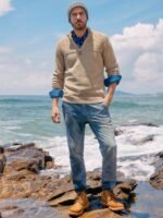 PJ PAUL JONES Men's Quarter Zip Sweater Slim Fit Casual Pullover Sweater Mock Neck Polo Sweaters - Image 6