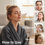 Stainless Steel Gua Sha Tool & Lymphatic Drainage Face Brush Set, TWPER Facial Massage Kit for Jawline Sculpting Puffiness Lifting Relaxation, Contour Face Brush with Storage Case - Image 5