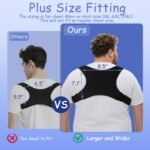 King Mills Plus Size Back Brace for Lower Back Pain, Breathable Posture Corrector for Women & Men Plus Size 3XL to 6XL, Adjustable Support Brace for Big & Tall - Image 3