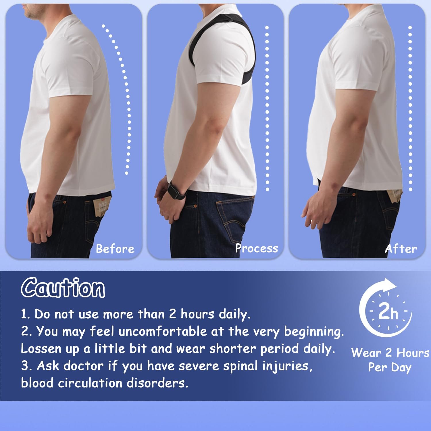 King Mills Plus Size Back Brace for Lower Back Pain, Breathable Posture Corrector for Women & Men Plus Size 3XL to 6XL, Adjustable Support Brace for Big & Tall - Image 4