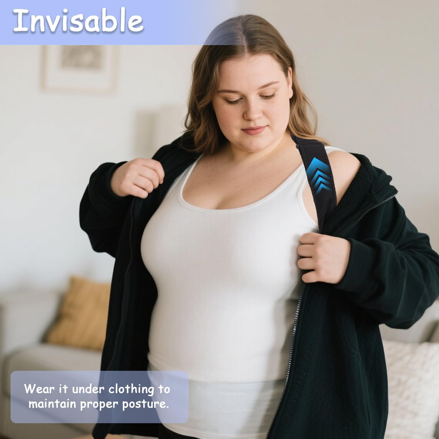 King Mills Plus Size Back Brace for Lower Back Pain, Breathable Posture Corrector for Women & Men Plus Size 3XL to 6XL, Adjustable Support Brace for Big & Tall - Image 5