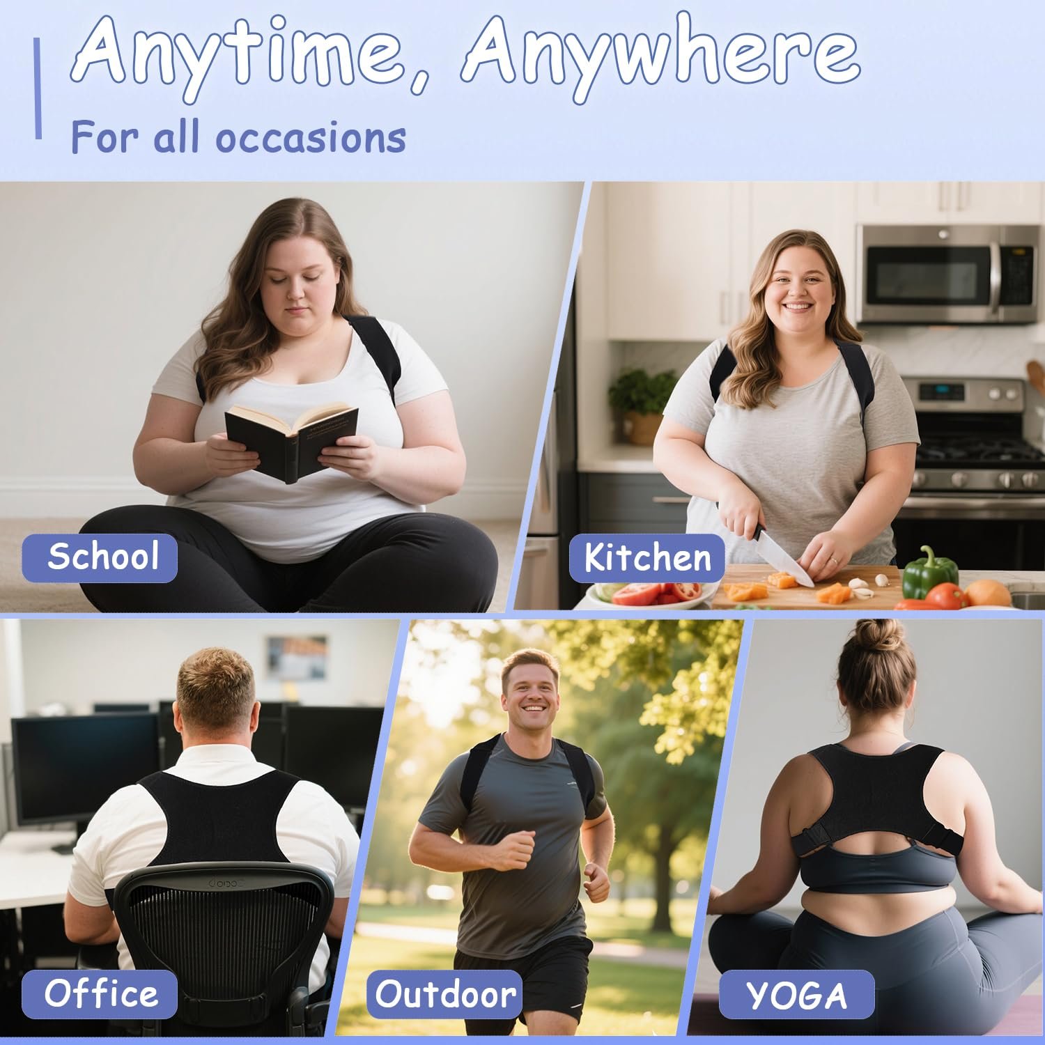 King Mills Plus Size Back Brace for Lower Back Pain, Breathable Posture Corrector for Women & Men Plus Size 3XL to 6XL, Adjustable Support Brace for Big & Tall - Image 6