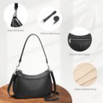 befen Genuine Leather Crossbody Bags for Women Anti Theft Shoulder Purse Trendy Hobo Bag with RFID Womens Handbag Purse - Image 9