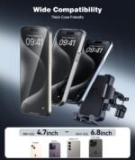 Bike Phone Holder Mount, Secure Handlebar Phone Mount Holder for Bike and Motorcycle, Suitable for iPhone and 4.5-6.8" Smartphones, Black - Image 5