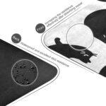 Cute Chubby Frog Yoga Mat, 71 x 26 Inch Non-slip Yoga Mats Folding Travel Exercise Mat Indoor Outdoor Gym Pilates with Storage Bag for Women Men - Image 4