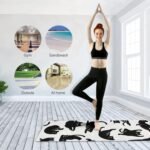 Cute Chubby Frog Yoga Mat, 71 x 26 Inch Non-slip Yoga Mats Folding Travel Exercise Mat Indoor Outdoor Gym Pilates with Storage Bag for Women Men - Image 8