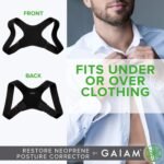 Gaiam Restore Posture Corrector for Women & Men - Back Straightener Adjustable Straps Compact Brace Support for Clavicle, Neck, Shoulder, Invisible Pain Relief - Image 6
