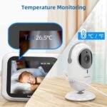 TakTark Baby Monitor, 3.2'' Color LCD Screen, 2 Way Audio, Infrared Night Vision, Digital Zoom, VOX Mode, Room Temperature Display, Long Range - Image 8