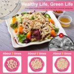 Chicken Shredder Large Chicken Breast Shredder Tool Twist with Brush&Fork, Visible Meat Shredder Machine, Anti-Slip Strip, Ergonomic Handle, BPA Free, Pork Beef Chicken(Hot Pink) - Image 3