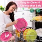 Chicken Shredder Large Chicken Breast Shredder Tool Twist with Brush&Fork, Visible Meat Shredder Machine, Anti-Slip Strip, Ergonomic Handle, BPA Free, Pork Beef Chicken(Hot Pink) - Image 5