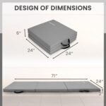 BalanceFrom 6x2 Feet 3-Panel Folding Gymnastics Mat – 2-Inch Thick Pad with Vinyl Surface and Carrying Handles for Tumbling, Yoga, Pilates, Home Workouts, and Martial Arts - Image 6