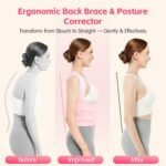 Posture Corrector for Women & Men, Adjustable Back Brace with Shoulder Straightener & Lumbar Support for Upper & Lower Back Pain Relief, Spine Support, Hunchback & Scoliosis, Beige, Medium - Image 4