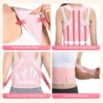 Posture Corrector for Women & Men, Adjustable Back Brace with Shoulder Straightener & Lumbar Support for Upper & Lower Back Pain Relief, Spine Support, Hunchback & Scoliosis, Beige, Medium - Image 5