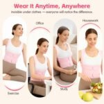 Posture Corrector for Women & Men, Adjustable Back Brace with Shoulder Straightener & Lumbar Support for Upper & Lower Back Pain Relief, Spine Support, Hunchback & Scoliosis, Beige, Medium - Image 7