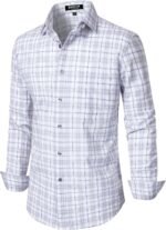 JEMITOP Men's Transitional Weather Slim Fit Long Sleeve Button Down Shirt Business Casual Dress Shirts with Pocket - Image 4