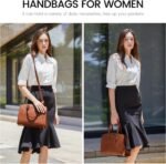 LOVEVOOK Purses and Handbags for Women, Vintage Tote Shoulder Bag Trendy, PU Leather Satchel Bag, Medium Ladies Hand Bag - Image 3