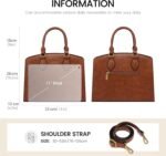 LOVEVOOK Purses and Handbags for Women, Vintage Tote Shoulder Bag Trendy, PU Leather Satchel Bag, Medium Ladies Hand Bag - Image 4