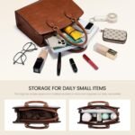 LOVEVOOK Purses and Handbags for Women, Vintage Tote Shoulder Bag Trendy, PU Leather Satchel Bag, Medium Ladies Hand Bag - Image 5
