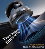 Coolpow【Newest Vacuum Magnetic Phone Holder for Car Phone Holder Mount【Movable Vacuum Suction】 Magsafe Car Mount Cell Phone Holders for Your Car Accessories Interior for Women Men for iPhone 17 16 15 - Image 4