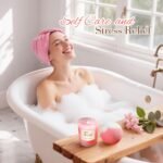 Birthday Gifts for Women, Mom, Sister, Friend: Unique Pink Self Care Spa Relaxation Baskets Set, Mothers Day, Christmas, Valentines, Holiday, Gift for Her, Girlfriend, Grandma, Wife, Bestie, Coworker - Image 4