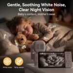 Non-WiFi Baby Monitor with Camera & Audio, Secure FHSS Display, Optional WiFi App, No Cloud, No Subscription, 5” Screen, Night Vision, VOX Sound Detection - Image 3