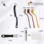 20-Piece Crevice Cleaning Brush Set - Multifunctional Kit with Precision Brushes, Scraper&Shower Cleaner Brush for Car, Kitchen, Bathroom, Grout, Sink, Cup, Teapot, Bottle, Blender, Corners &More - Image 3
