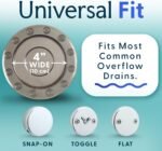 SlipX Solutions Bottomless Bath, Essential Overflow Drain Cover for Bathtub, Best Bath Accessories for Women, Adds Inches of Water to Your Tub for Deeper Soak, 4" Diameter, Bronze - Image 5