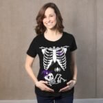 Maternity Skeleton Baby Monster Pumpkin T Shirts Funny Cute Pregnancy Halloween Tees - Image 7