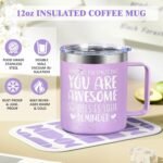 Birthday Gifts for Women Lavender Spa Gift Basket for Women Self Care Relaxing Bath Set Purple Gifts Inspirational Gift for Mom Wife Her Female Sister Teacher Nurse Friends Employee Coworker Spa Gifts - Image 5