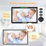 Baby Monitor with Camera and Audio, 5.5" 720P HD Screen Video Baby Monitor No WiFi VOX Mode Pan-Tilt-Zoom Alarm and 1000ft Range, Night Vision and Night Light, Ideal for Baby/Elderly/Pet - Image 4