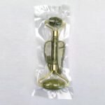 Stone Facial Massage Roller and Gua Sha Set Body Meridian Redness Skin Care Self Care for Men Women Massager for Face Eyes Neck Relieve Fine Lines and Wrinkles Quartz Home Massage 2-Sets Angle Green 4 - Image 3