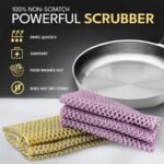 The Crown Choice Heavy Duty Non-Scratch Dish Scrubbers for Cleaning Dishes & Pots (6Pcs) - Replace Kitchen Sponges for Dishwashing with Our Scouring Pads - Try Our Alternative Dish Washing Scrub - Image 4
