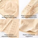 Front Closure Posture Corrector Wireless Bra Back Support Comfy Unlined Bras Full Coverage Bra with Nipple Covers - Image 6