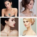 MTLEE 4 Set Peacock Jewelry Sets for Women Crystal Necklace Earrings Rhinestone Waterdrop Pendant Heart Charm Hook Earrings Indian Jewelry Set for Mother's Gift Valentine's Gifts Lover Ladies - Image 7